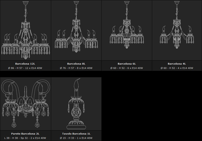 Светильники и люстры из Италии - BARCELONA, на Lumiera.ru
