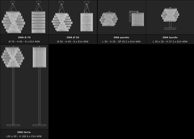 Светильники и люстры из Италии - DNA, на Lumiera.ru