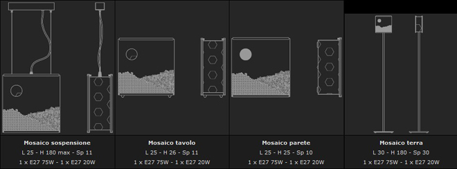 Светильники и люстры из Италии - MOSAICO, на Lumiera.ru