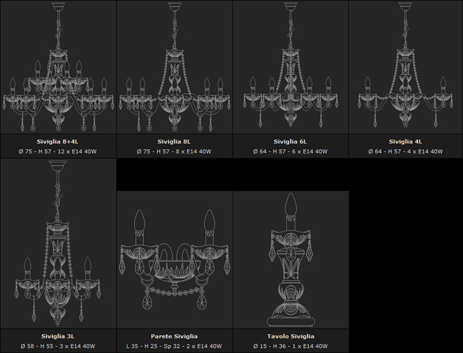Светильники и люстры из Италии - SIVIGLIA, на Lumiera.ru