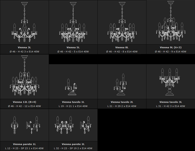 Светильники и люстры из Италии - Vienna, на Lumiera.ru